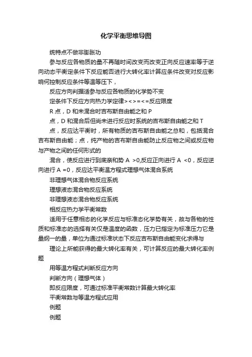 化学平衡思维导图