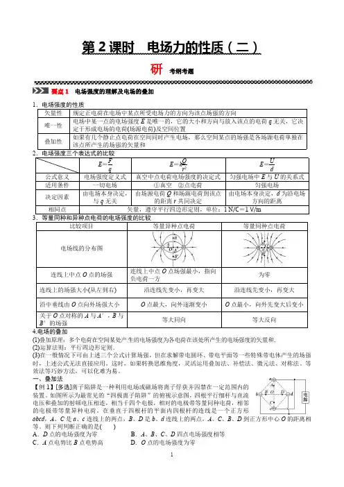第6章 2  静电场——电场力的性质(二)