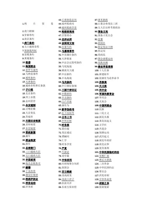 中国近代史名词解释