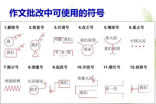 作文批改符号和要求