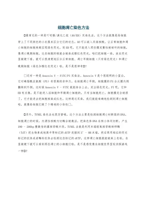 细胞凋亡染色方法