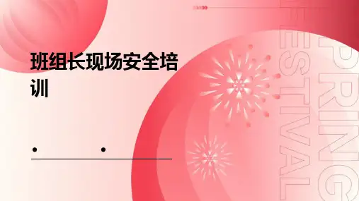 班组长现场安全培训