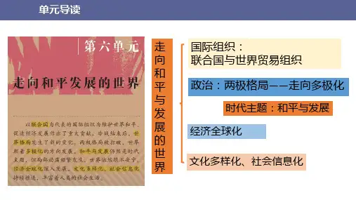 第六单元+走向和平发展的世界部编版九年级历史下册