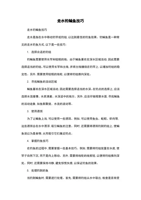 走水钓鳊鱼技巧