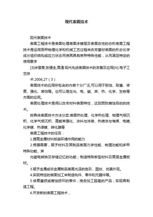 现代表面技术