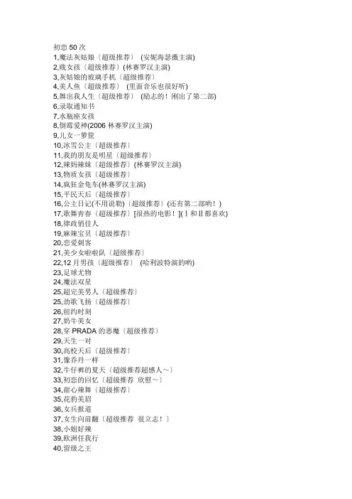 安妮海瑟薇的电影大全