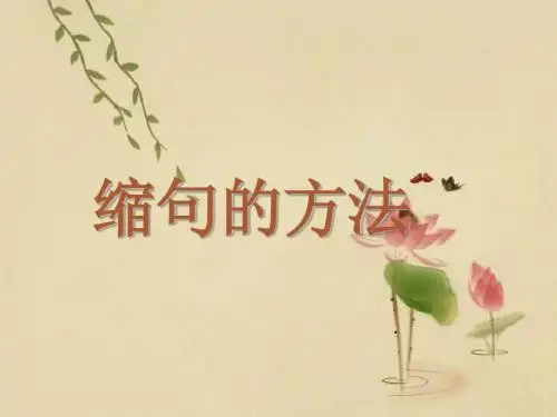 缩句方法微课