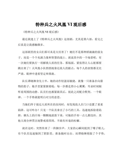 特种兵之火凤凰VI观后感