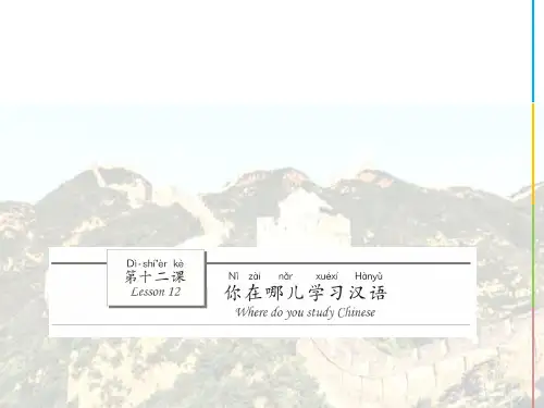 汉语水平考试HSK 汉语教程第一册上PPT教学课件 12你在哪儿学汉语