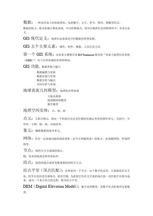 GIS知识点