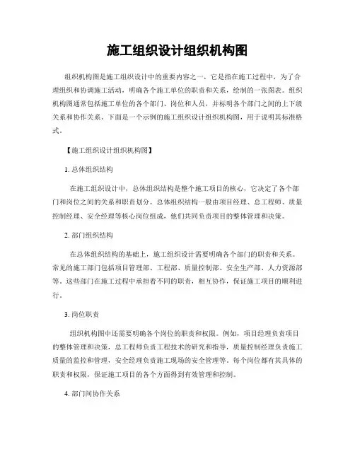 施工组织设计组织机构图