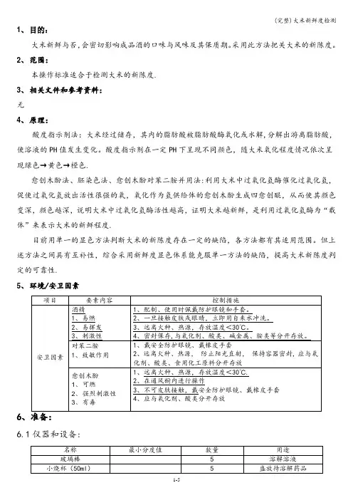 (完整)大米新鲜度检测