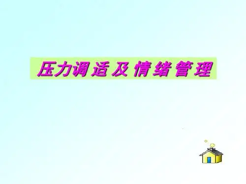 压力调适及情绪管理 PPT课件