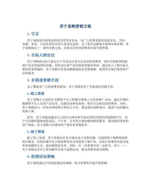 苏宁易购营销方案