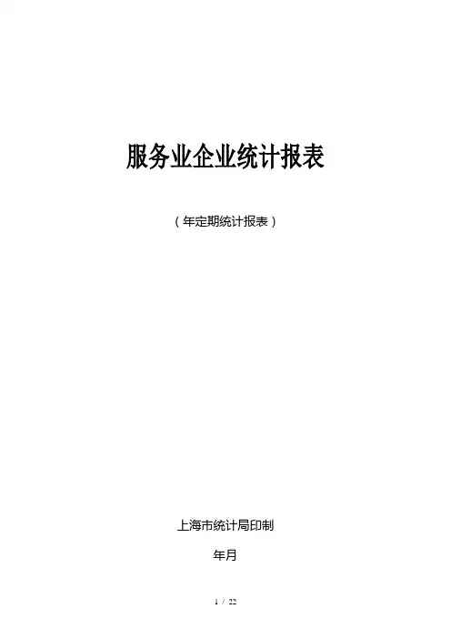 服务业企业统计报表