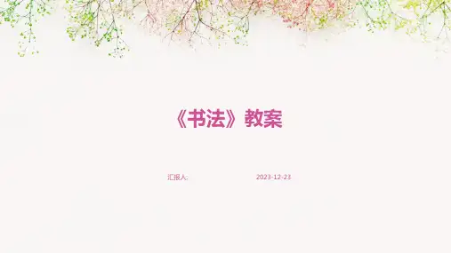 《书法》教案