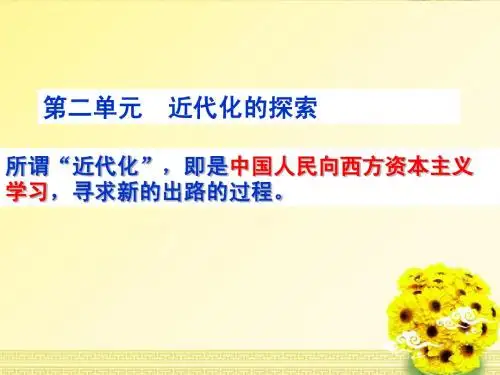 八年级历史上册 第二单元近代化的探索复习课件 人教新课标版