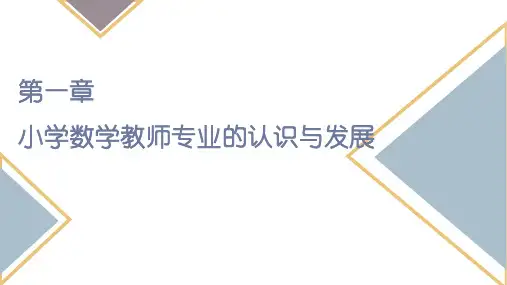 小学数学教学实践技能修炼手册课件 第一章 小学数学教师专业的认识与发展