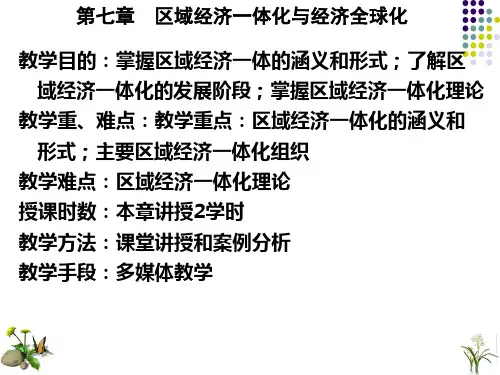国际贸易基础知识第七章__区域经济一体化