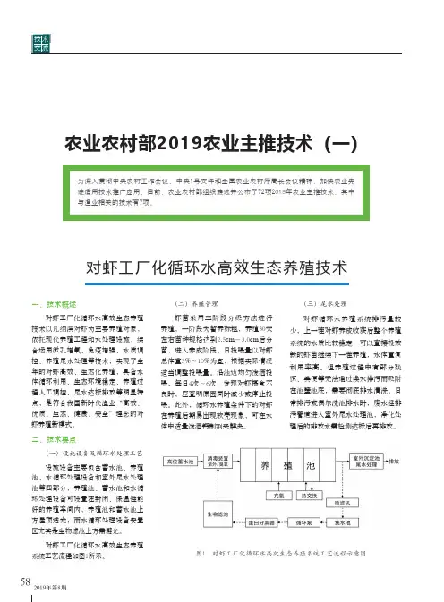 农业农村部2019农业主推技术(一)