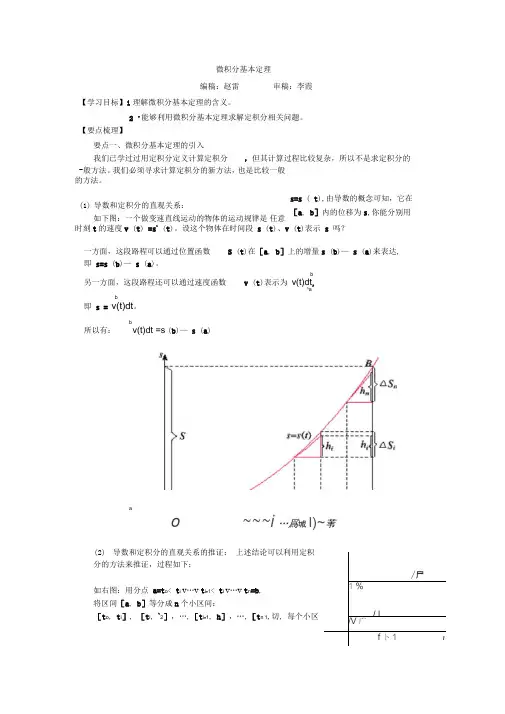 知识讲解_微积分基本定理