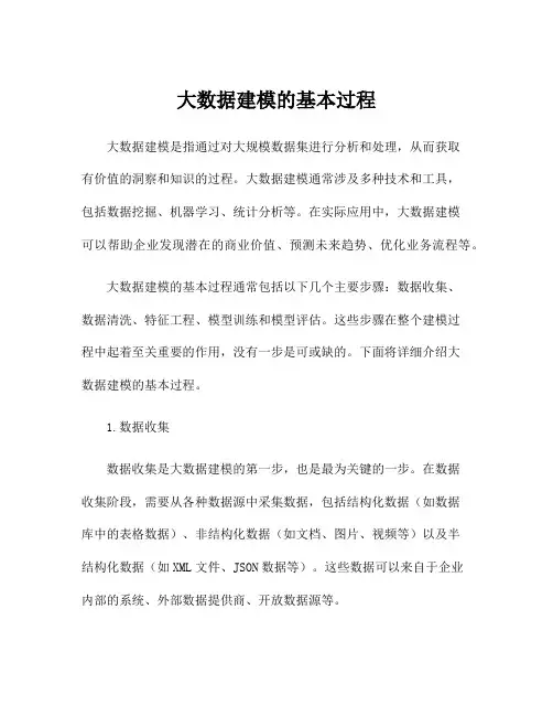 大数据建模的基本过程