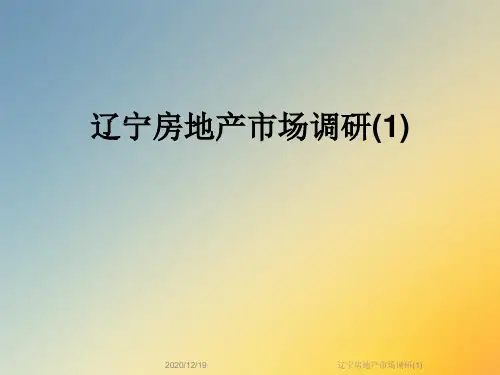 辽宁房地产市场调研(1)