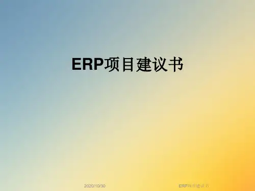 ERP项目建议书