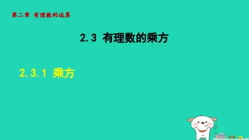 七年级上册第二章有理数的运算2-3有理数的乘方第1课时乘方新版新人教版
