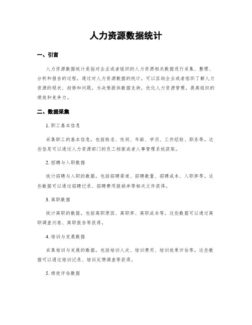 人力资源数据统计