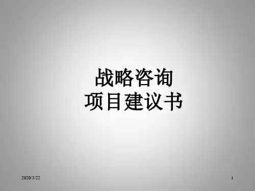 战略咨询项目建议书(超详细).