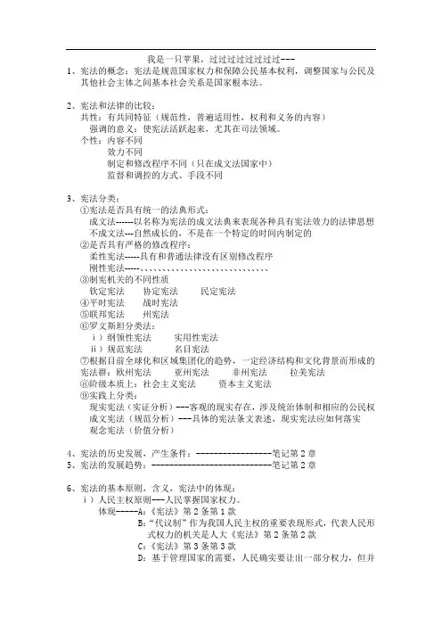 宪法考点