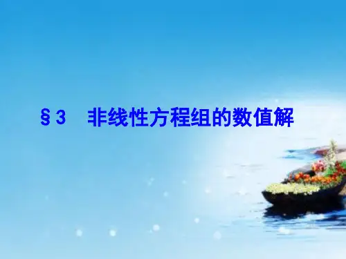 课件：级第三章 4 非线性方程组的数值解