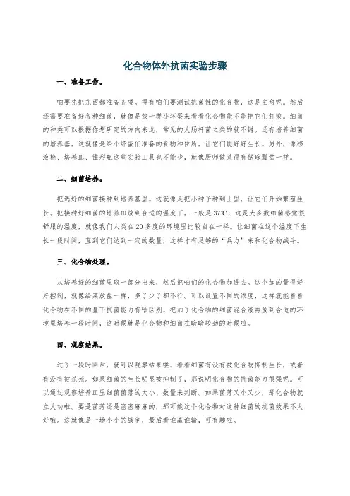 化合物体外抗菌实验步骤