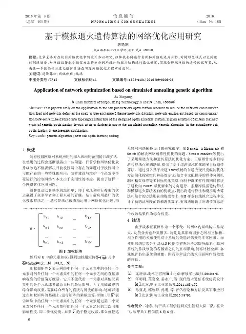 基于模拟退火遗传算法的网络优化应用研究