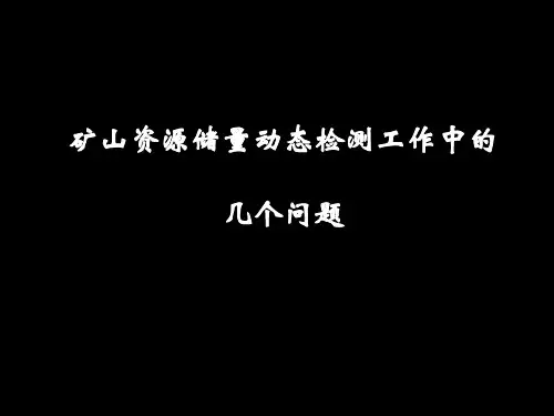 矿山资源储量动态检测工作中的几个问题概要