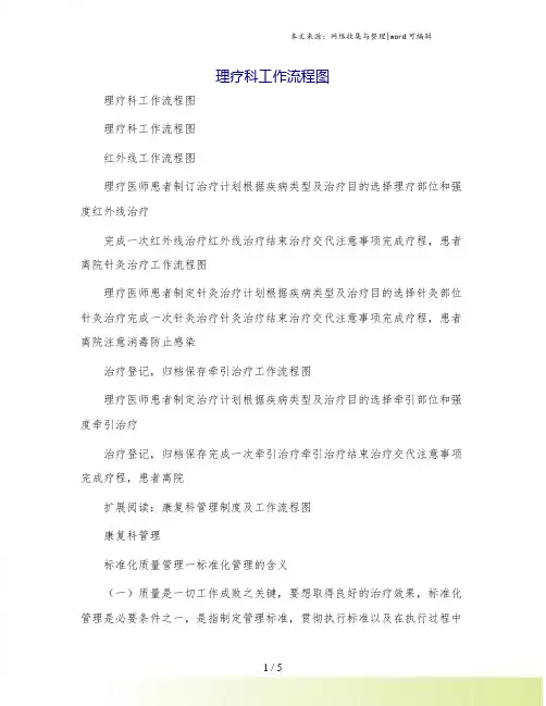 理疗科工作流程图