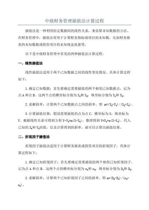 中级财务管理插值法计算过程