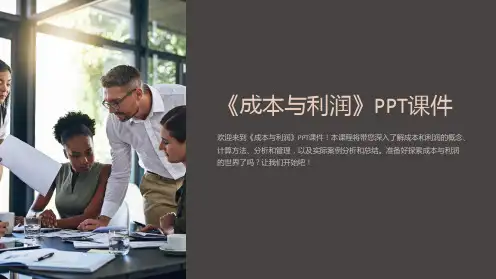 《成本与利润》课件