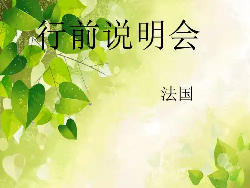 行前说明会 法国