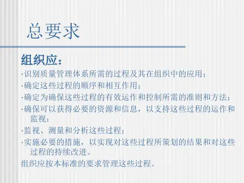质量管理体系文件要求