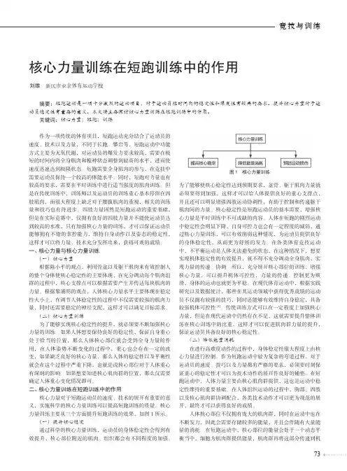 核心力量训练在短跑训练中的作用