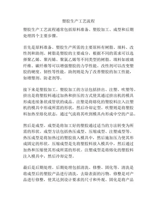 塑胶生产工艺流程