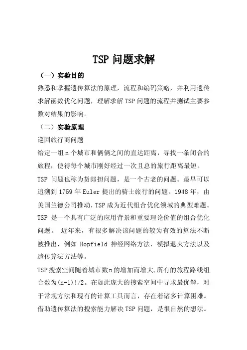 TSP问题求解实验报告