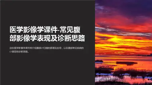 “医学影像学课件-常见腹部影像学表现及诊断思路”