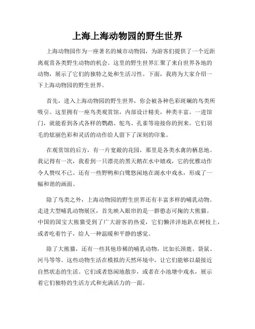 上海上海动物园的野生世界