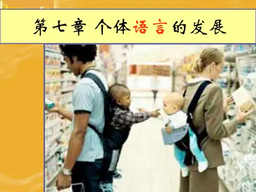 发展心理学第七章 个体语言的发展
