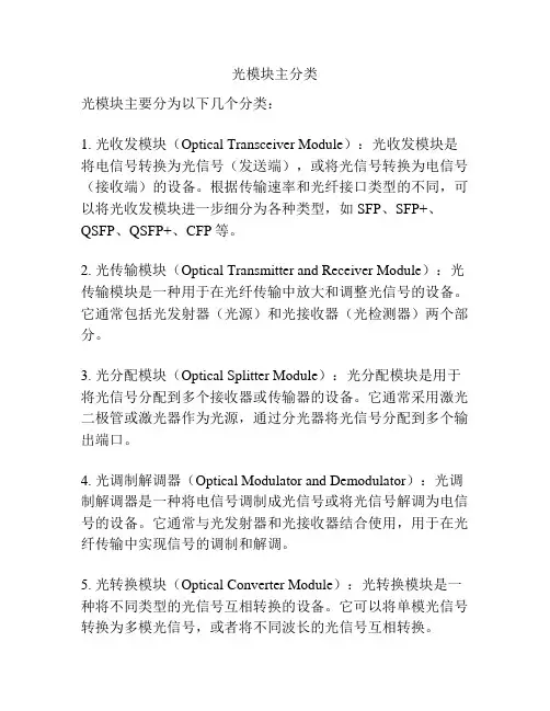 光模块主分类