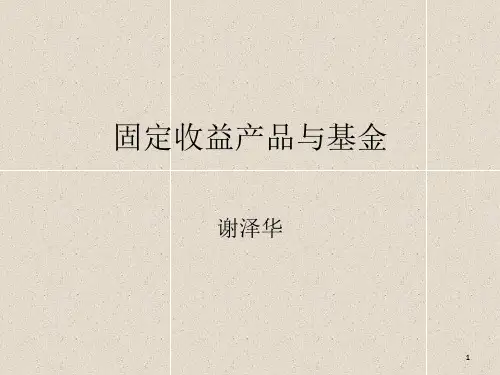 固定收益与基金PPT精选文档