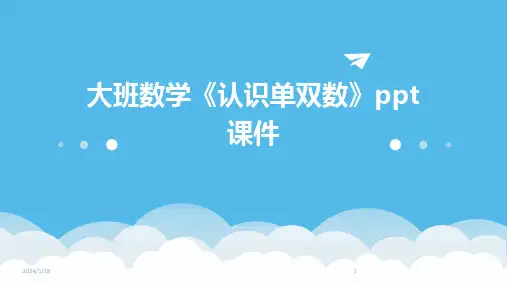 大班数学《认识单双数》ppt课件-2024鲜版